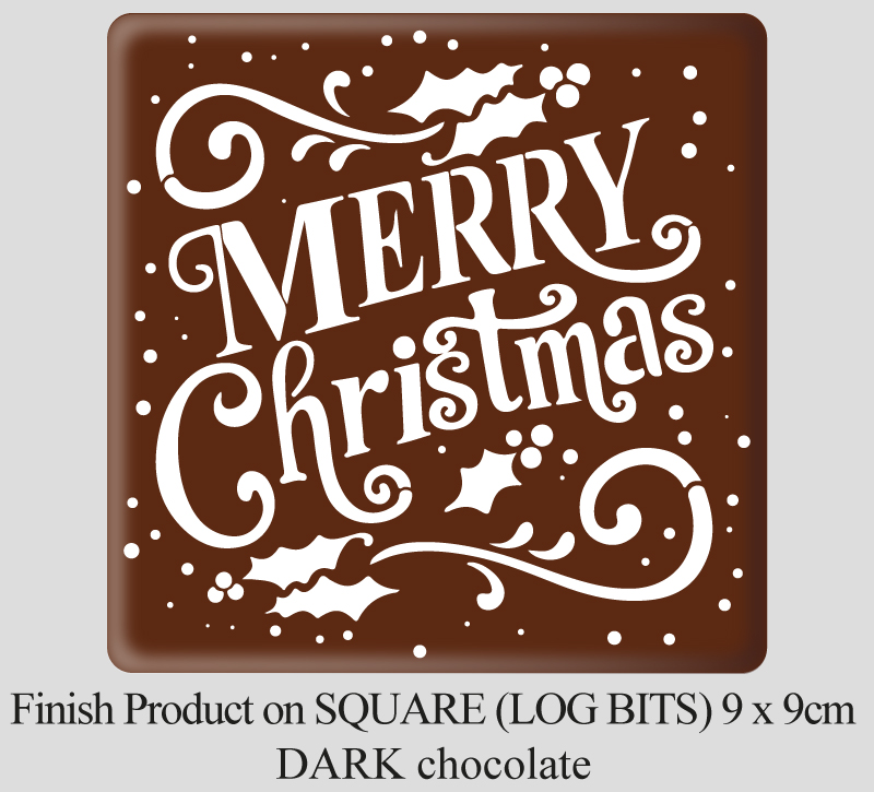 Square YUG LOG Christmas Decorations (6 designs)