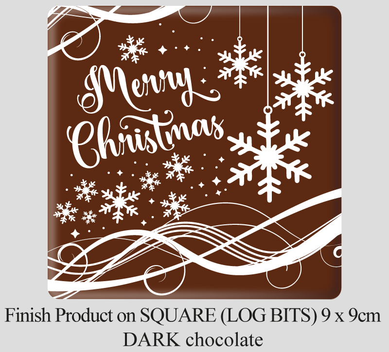 Square YUG LOG Christmas Decorations (6 designs)