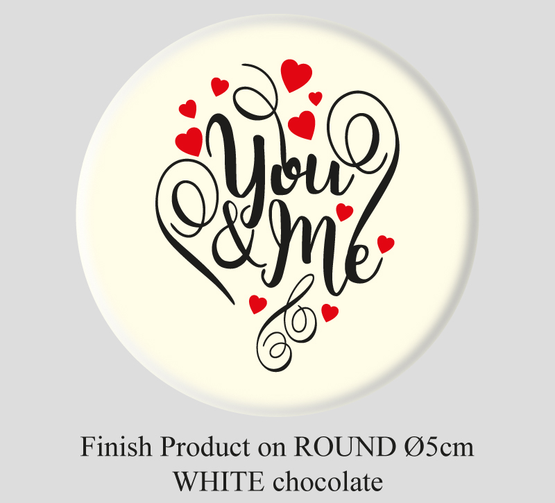 [Pack of Transfer Sheets] Round Valentine Decorations (7 designs) - Model 8