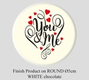 [Pack of Transfer Sheets] Round Valentine Decorations (7 designs) - Model 8