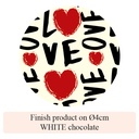 [Pack of Transfer Sheets] Valentine Love Actually - 2 colors - for white chocolate