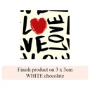 [Pack of Transfer Sheets] Valentine Love Actually - 2 colors - for white chocolate