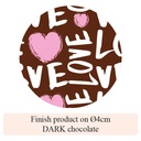 [Pack of Transfer Sheets] Valentine Love Actually - 2 colors - for dark chocolate