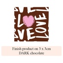 [Pack of Transfer Sheets] Valentine Love Actually - 2 colors - for dark chocolate