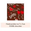 [Pack of Transfer Sheets] Valentine Love Baloon - 2 colors - for Dark chocolate - Model 2