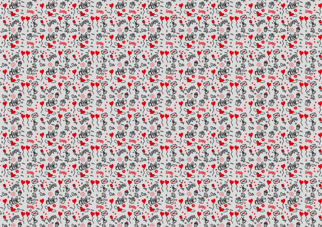 [Pack of Transfer Sheets] Valentine Love Baloon - 2 colors - for white chocolate - Model 2