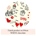 [Pack of Transfer Sheets] Valentine Love Baloon - 2 colors - for white chocolate - Model 2