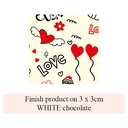 [Pack of Transfer Sheets] Valentine Love Baloon - 2 colors - for white chocolate - Model 2