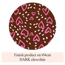 [Pack of Transfer Sheets] Valentine Love Island - 2 colors - for dark chocolate - Model 2