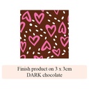 [Pack of Transfer Sheets] Valentine Love Island - 2 colors - for dark chocolate - Model 2