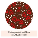 [Pack of Transfer Sheets] Valentine Love Island - 2 colors - for dark chocolate - Model 1