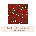 [Pack of Transfer Sheets] Valentine Love Island - 2 colors - for dark chocolate - Model 1