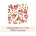 [Pack of Transfer Sheets] Valentine Love Island - 2 colors - for white chocolate - Model 2