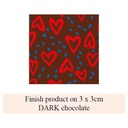 [Pack of Transfer Sheets] Valentine Love Island - 2 colors - for white chocolate - Model 1