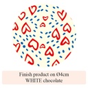 [Pack of Transfer Sheets] Valentine Love Island - 2 colors - for white chocolate - Model 1