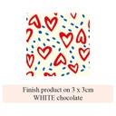 [Pack of Transfer Sheets] Valentine Love Island - 2 colors - for white chocolate - Model 1