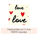 [Pack of Transfer Sheets] Valentine Love & Heart - 2 colors - for white chocolate