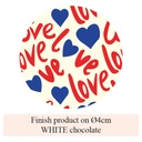 [Pack of Transfer Sheets] Valentine Love Rosie - 2 colors - for white & dark chocolate - Model 1