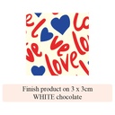 [Pack of Transfer Sheets] Valentine Love Rosie - 2 colors - for white & dark chocolate - Model 1