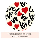 [Pack of Transfer Sheets] Valentine Love Rosie - 2 colors - for white & dark chocolate - Model 2