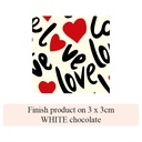 [Pack of Transfer Sheets] Valentine Love Rosie - 2 colors - for white & dark chocolate - Model 2