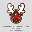 Chocolate Transfer Sheet - Dark Chocolate - Christmas Deer
