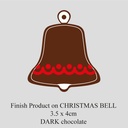 Chocolate Transfer Sheet - Dark Chocolate - Christmas Bell