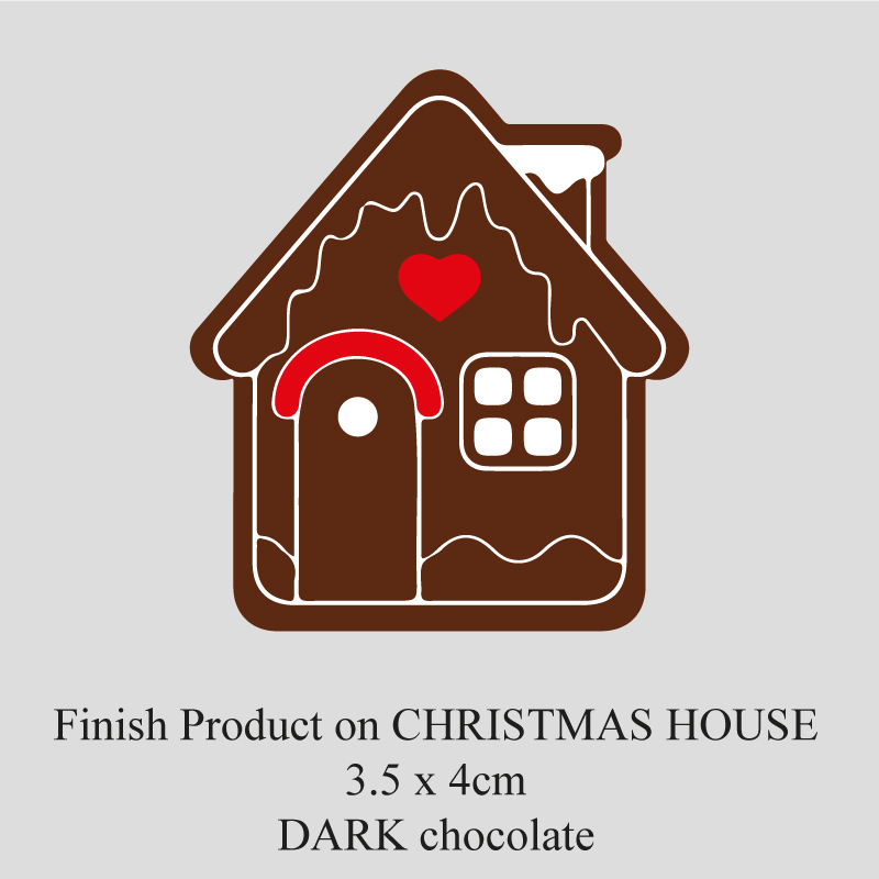 Chocolate Transfer Sheet - Dark Chocolate - Christmas House