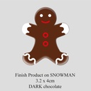 Chocolate Transfer Sheet - Dark Chocolate - Christmas Snowman