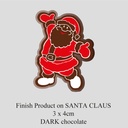 Chocolate Transfer Sheet - Dark Chocolate - Christmas Santa Claus
