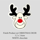Chocolate Transfer Sheet - White Chocolate - Christmas Deer