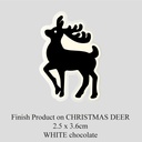Chocolate Transfer Sheet - White Chocolate - Christmas Deer