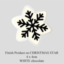 Chocolate Transfer Sheet - White Chocolate - Christmas Star