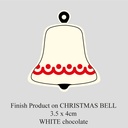 Chocolate Transfer Sheet - White Chocolate - Christmas Bell