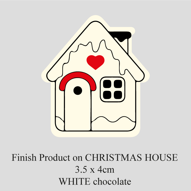 Chocolate Transfer Sheet - White Chocolate - Christmas House