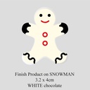 Chocolate Transfer Sheet - White Chocolate - Christmas Snowman