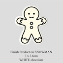 Chocolate Transfer Sheet - White Chocolate - Christmas Snowman
