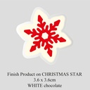 Chocolate Transfer Sheet - White Chocolate - Christmas Star