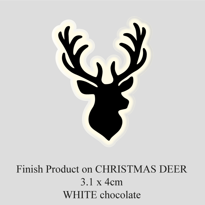 Chocolate Transfer Sheet - White Chocolate - Christmas Deer