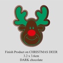 Chocolate Transfer Sheet - Dark Chocolate - Christmas Deer