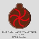 Chocolate Transfer Sheet - Dark Chocolate - Christmas Tinsel