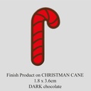 Chocolate Transfer Sheet - Dark Chocolate - Christmas Cane