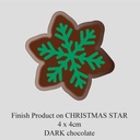 Chocolate Transfer Sheet - Dark Chocolate - Christmas Star