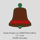 Chocolate Transfer Sheet - Dark Chocolate - Christmas Bell