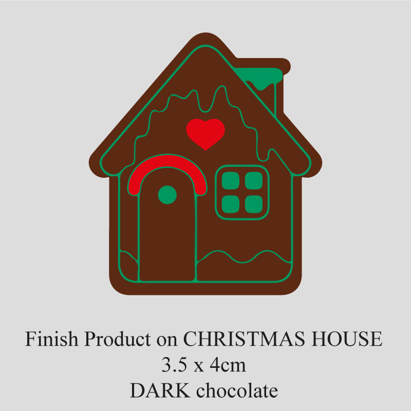 Chocolate Transfer Sheet - Dark Chocolate - Christmas House