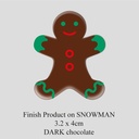 Chocolate Transfer Sheet - Dark Chocolate - Christmas Snowman