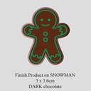 Chocolate Transfer Sheet - Dark Chocolate - Christmas Snowman