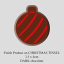 Chocolate Transfer Sheet - Dark Chocolate - Christmas Tinsel