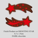 Chocolate Transfer Sheet - Dark Chocolate - Christmas Shooting Star