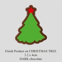 Chocolate Transfer Sheet - Dark Chocolate - Christmas Tree